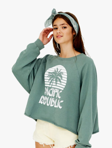 Sweatshirt Khaki Palm Tree